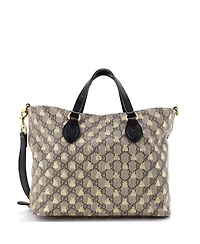 Pre-Owned Gucci Small Convertible Soft Tote Printed Gg Coated Canvas