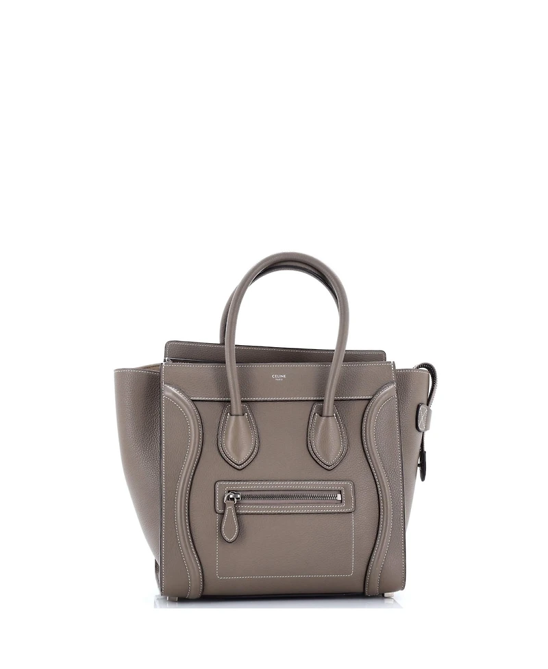 Pre-Owned Celine Micro Luggage Bag Grainy Leather
