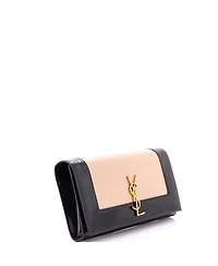 Pre-Owned Saint Laurent Long Classic Monogram Clutch Leather