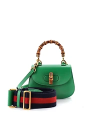 Pre-Owned Gucci Mini Bamboo 1947 Top Handle Bag Leather