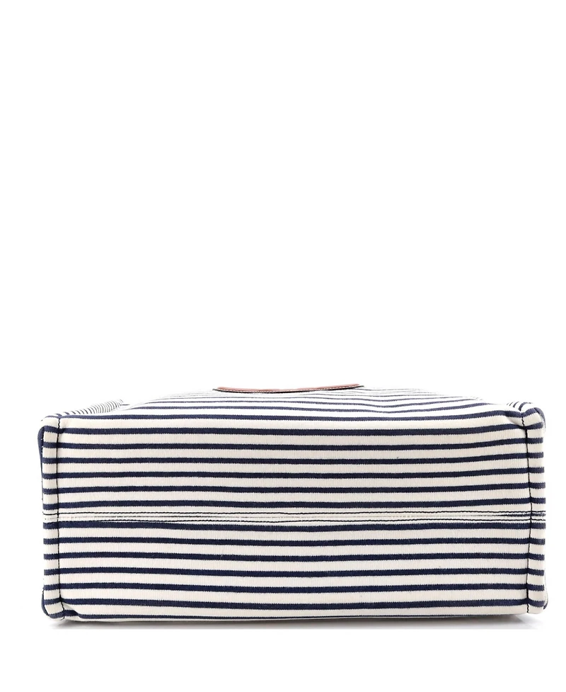 Pre-Owned Celine Large Cabas Thais Tote Triomphe Striped Canvas