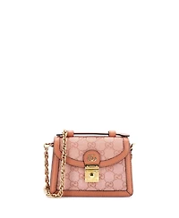 Pre-Owned Gucci Mini Ophidia Flap Top Handle Bag Gg Coated Canvas