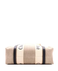 Pre-Owned Chloe Medium Woody Tote Canvas with Leather
