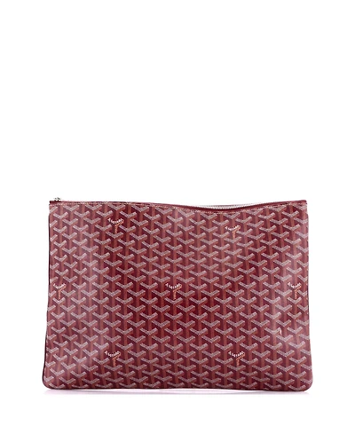 Pre-Owned Goyard Gm Senat Zip Pouch Coated Canvas