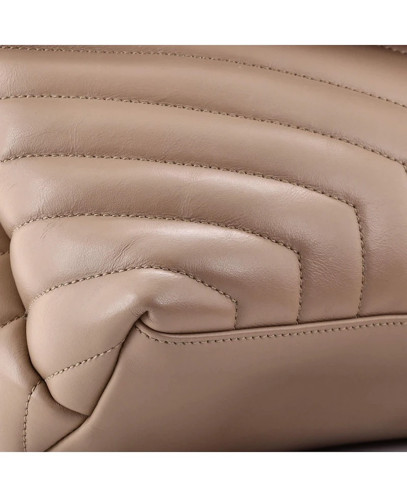 Pre-Owned Saint Laurent Medium Loulou Shoulder Bag Matelasse Chevron Leather