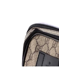 Pre-Owned Gucci Double Web Belt Bag Gg Coated Canvas with Leather