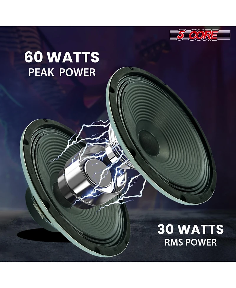 5 Core 10 Inch Guitar Speaker 60W 8Ohm 25Oz Magnet 1.25" Vc Amplifier Cabinet Driver