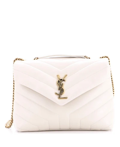Pre-Owned Saint Laurent Small Loulou Shoulder Bag Matelasse Chevron Leather
