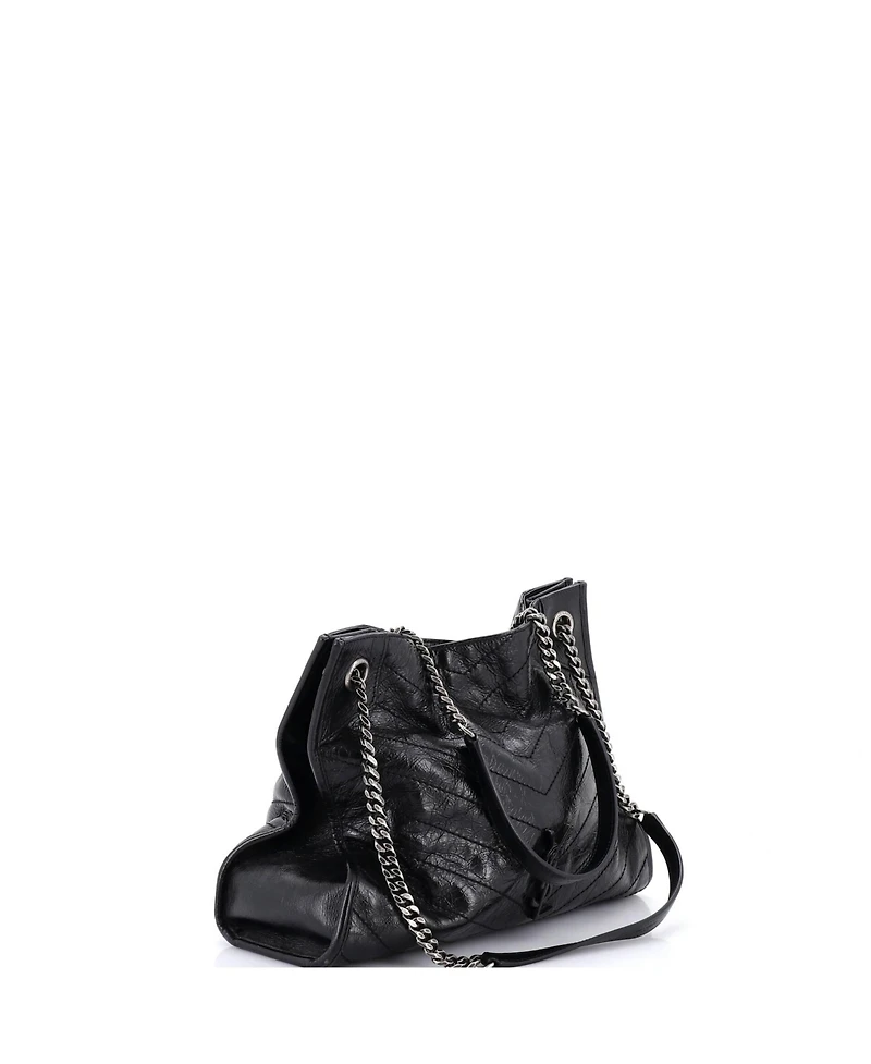 Pre-Owned Saint Laurent Medium Niki Shopping Tote Matelasse Chevron Leather