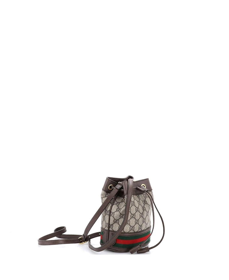 Pre-Owned Gucci Mini Ophidia Bucket Bag Gg Coated Canvas