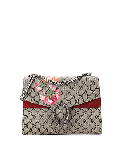 Pre-Owned Gucci Medium Dionysus Bag Blooms Print Gg Coated Canvas