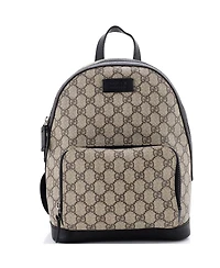 Pre-Owned Gucci Small Zip Pocket Backpack Gg Coated Canvas