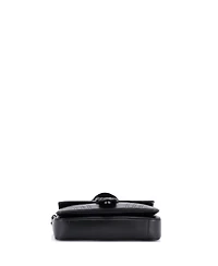 Pre-Owned Gucci Medium Gg Marmont Monochrome Flap Bag Matelasse Leather