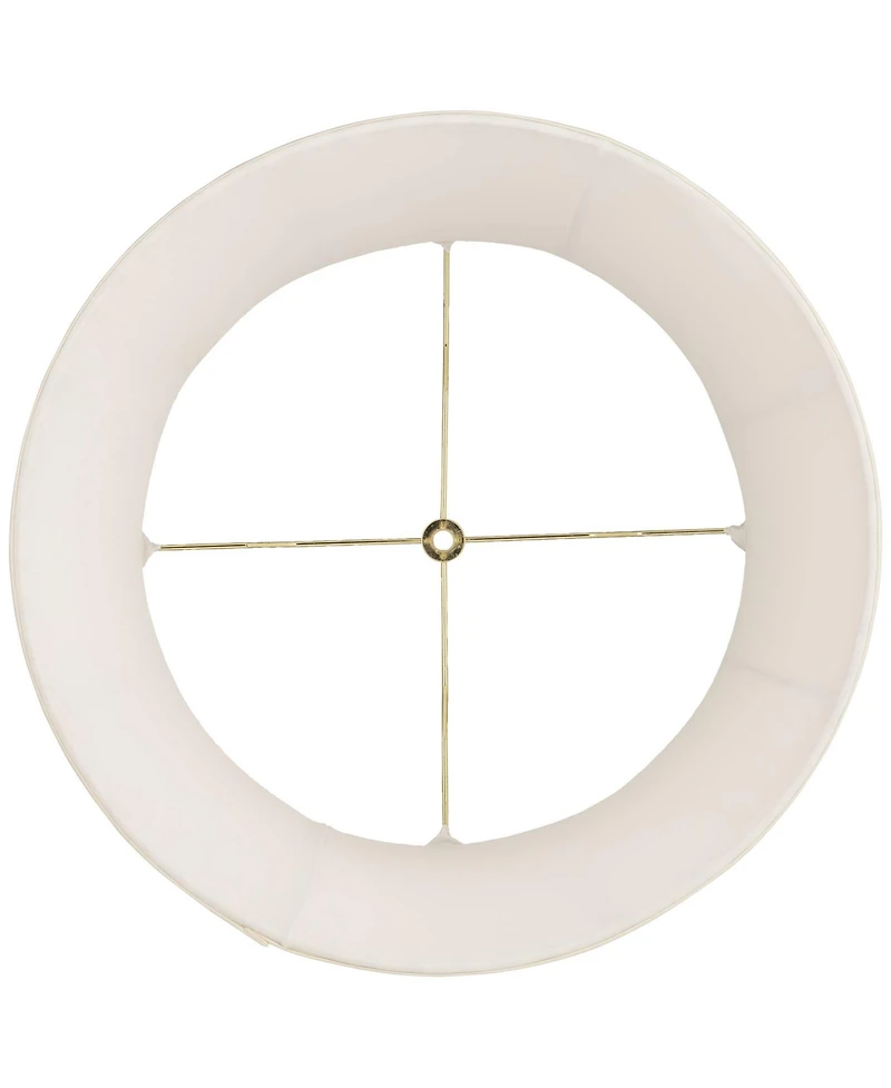 Springcrest Mapo 14" Top x 17" Bottom x 11" High x 11" Slant Lamp Shade Replacement Drum Softback Washer Harp Finial