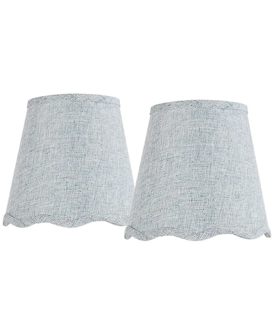 Springcrest Mylie Scallop Empire Lamp Shade 4x6x5.5 (Clip-On) Set of