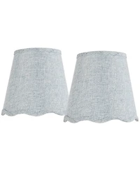 Springcrest Mylie Scallop Empire Lamp Shade 4x6x5.5 (Clip-On) Set of