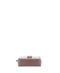 Pre-Owned Gucci Small Ophidia Zip Around Camera Bag Gg Coated Canvas