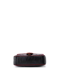 Pre-Owned Gucci Small Gg Marmont Flap Bag Diagonal Quilted Leather