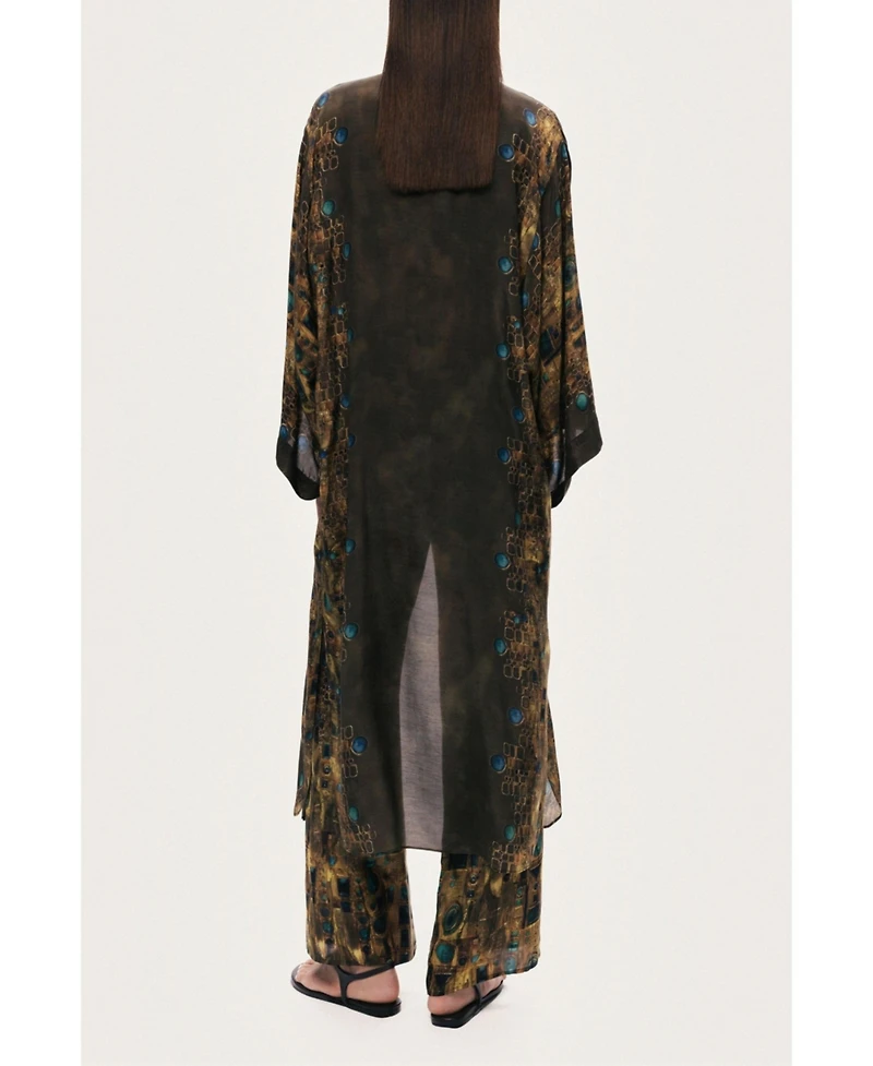 Nocturne Women's Printed Long Kimono
