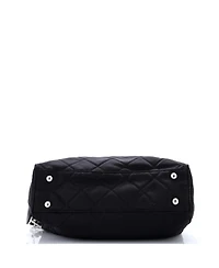 Pre-Owned Prada Medium Chain Shoulder Bag Quilted Tessuto