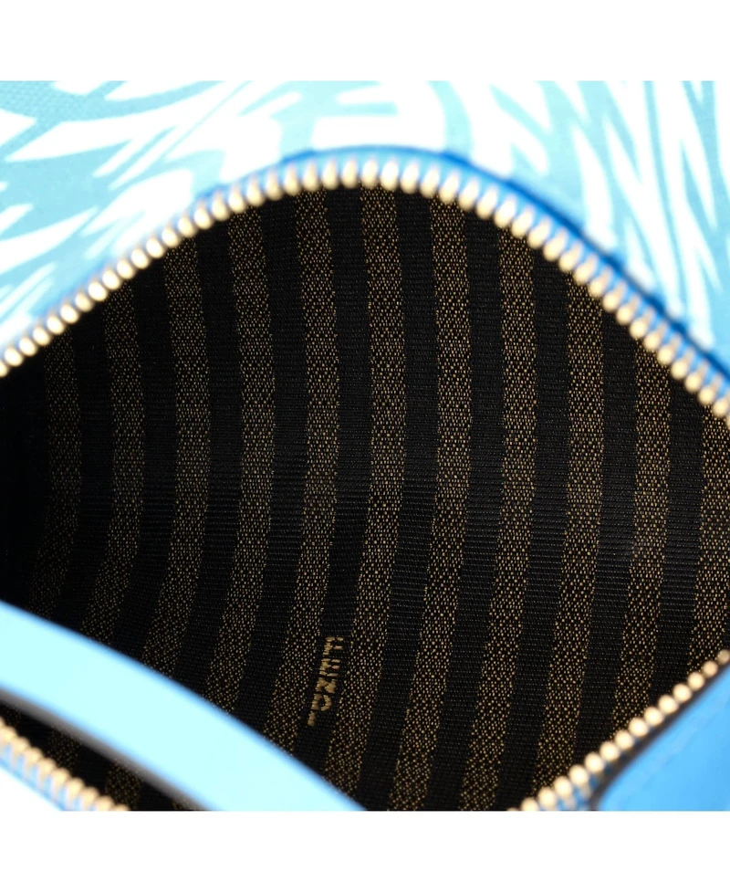 Pre-Owned Fendi Mini Zip Shoulder Bag Vertigo Zucca Coated Canvas