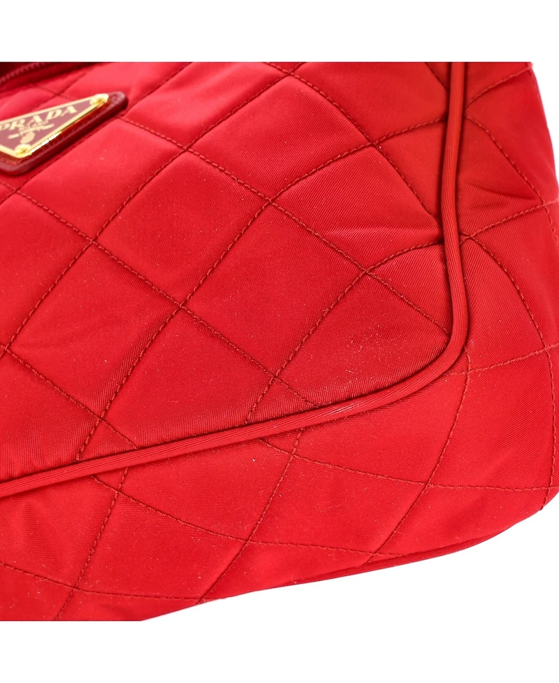 Pre-Owned Prada Mini Hobo Quilted Tessuto