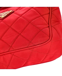 Pre-Owned Prada Mini Hobo Quilted Tessuto