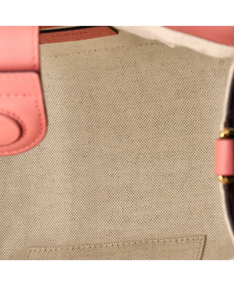 Pre-Owned Gucci Small Gg Ribbon Tote Leather