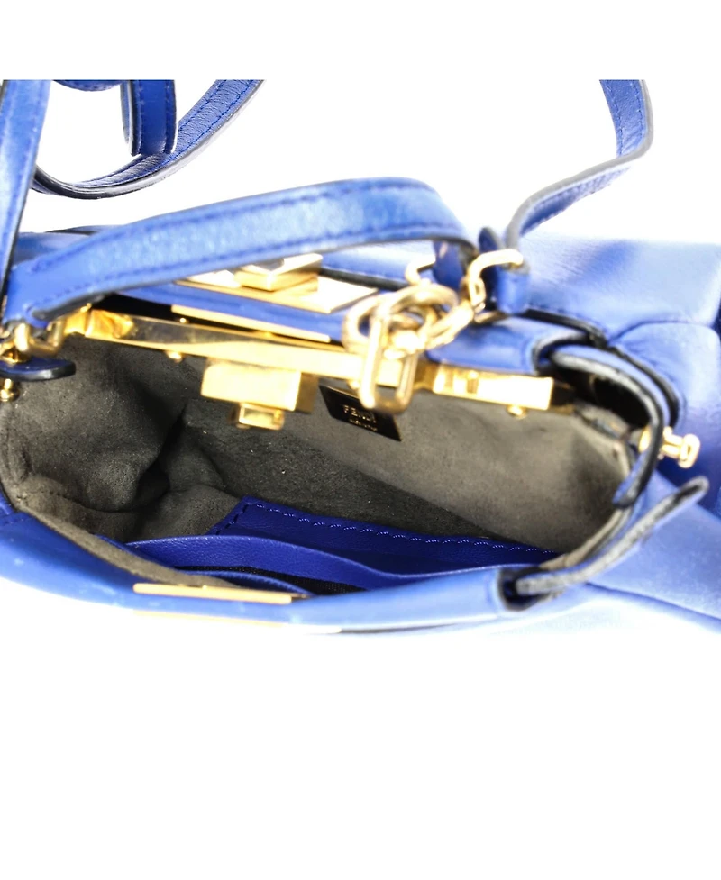 Pre-Owned Fendi Micro Peekaboo Bag Leather