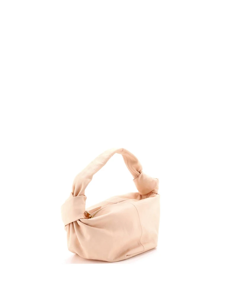 Pre-Owned Bottega Veneta Mini Double Knot Hobo Leather