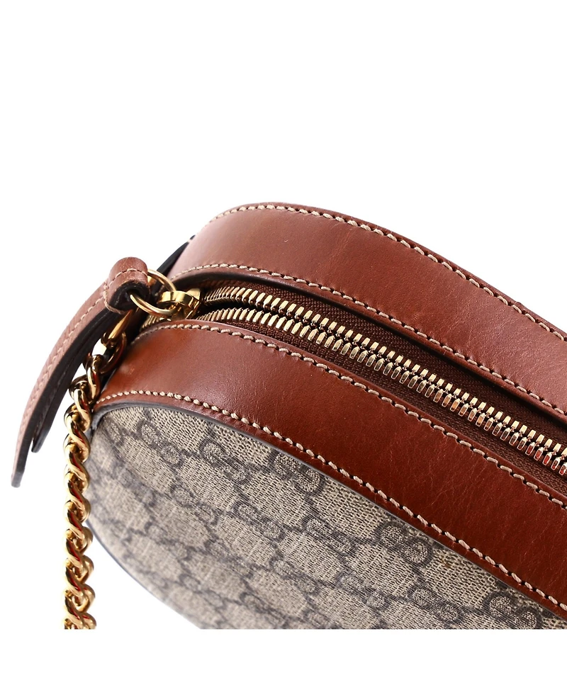 Pre-Owned Gucci Mini Chain Crossbody Bag Gg Coated Canvas