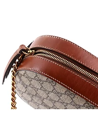 Pre-Owned Gucci Mini Chain Crossbody Bag Gg Coated Canvas