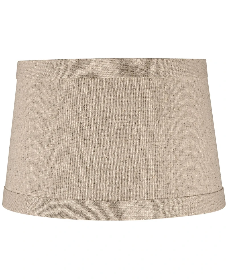 Springcrest Collection Set of 2 Hardback Drum Lamp Shades Small 10" Top x 12" Bottom x 8" High Spider with Replacement Harp and Finial Fitting