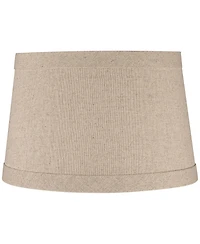 Springcrest Collection Set of 2 Hardback Drum Lamp Shades Small 10" Top x 12" Bottom x 8" High Spider with Replacement Harp and Finial Fitting