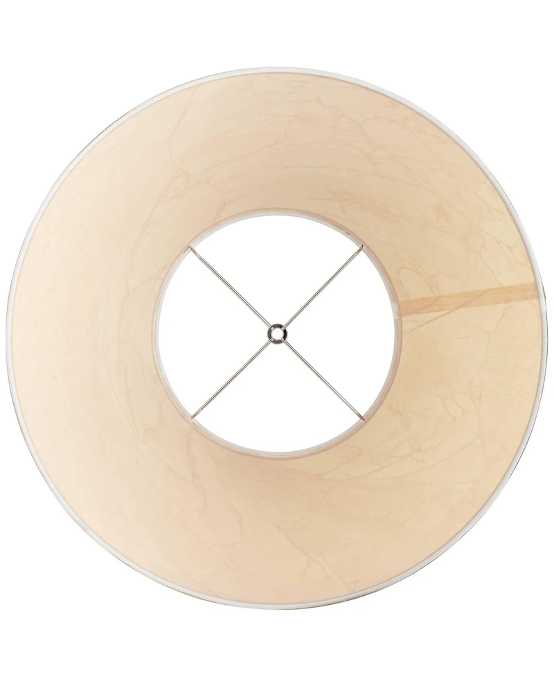 Springcrest Set of 2 Empire Lamp Shades Crinkle Paper Large 10" Top x 20" Bottom x 11" High Spider with Harp and Finial Fitting