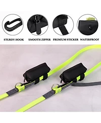 Aronkl 2 Pack Dog Poop Bag Holder Leash Dispenser 4 Rolls 80 Bags 600D Oxford