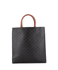 Pre-Owned Celine Vertical Cabas Tote Triomphe Coated Canvas