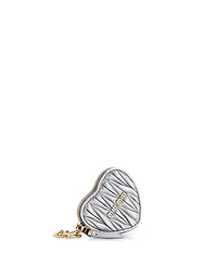 Pre-Owned Miu Miu Heart Chain Coin Purse Matelasse Leather