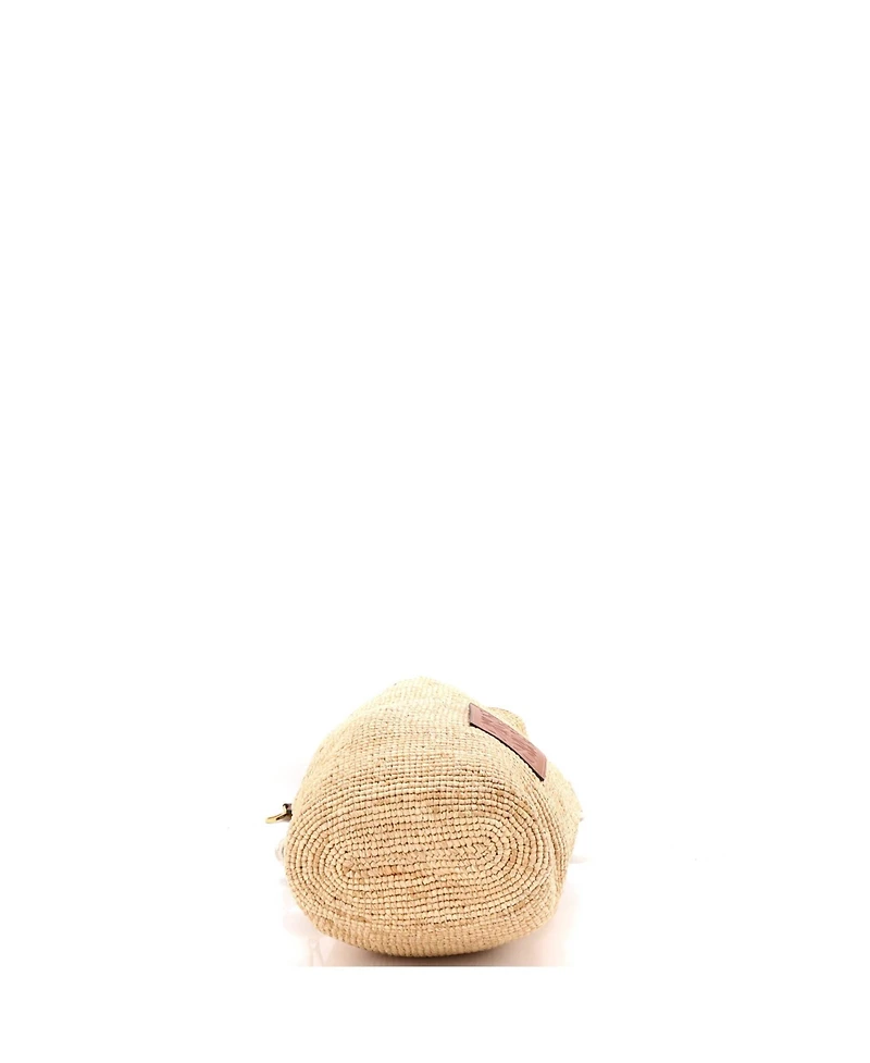 Pre-Owned Loewe Mini Paula's Ibiza Slit Tote Straw