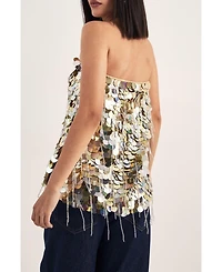 Nasty Gal Women's Disc Tassel Bandeau Top