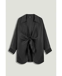 Nocturne Women's Front-Tie Longline Shirt