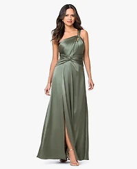 Xscape Women's Sleeveless One-Shoulder Gown