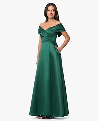 Xscape Women's Off-The-Shoulder Sweetheart Neck Ball Gown