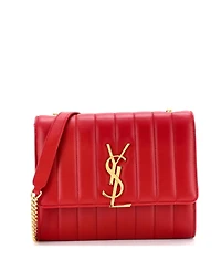 Pre-Owned Saint Laurent Medium Vicky Crossbody Bag Vertical Quilted Leather