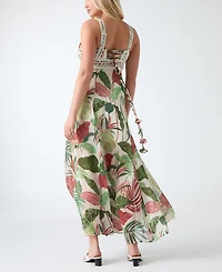 Guess Women's Serena Crochet-Trim Maxi Dress