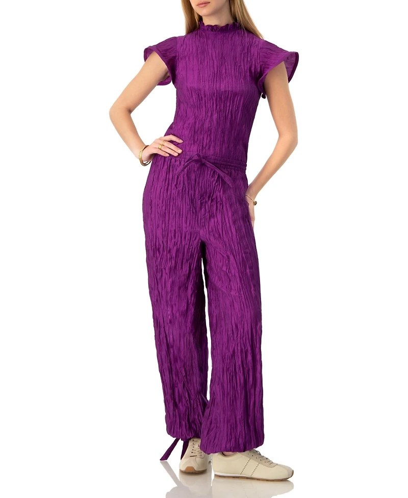 Ivonne Women's Pleated Pants with Ankle Ties