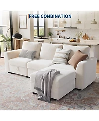 gaomon Modular Sectional Sofa-Cloud Sectional Couches- Couch Sectional with Large Storage and Ottoman for Living Room- l-Shape