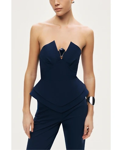 Nocturne Women's Strapless Sculpted Bustier Top