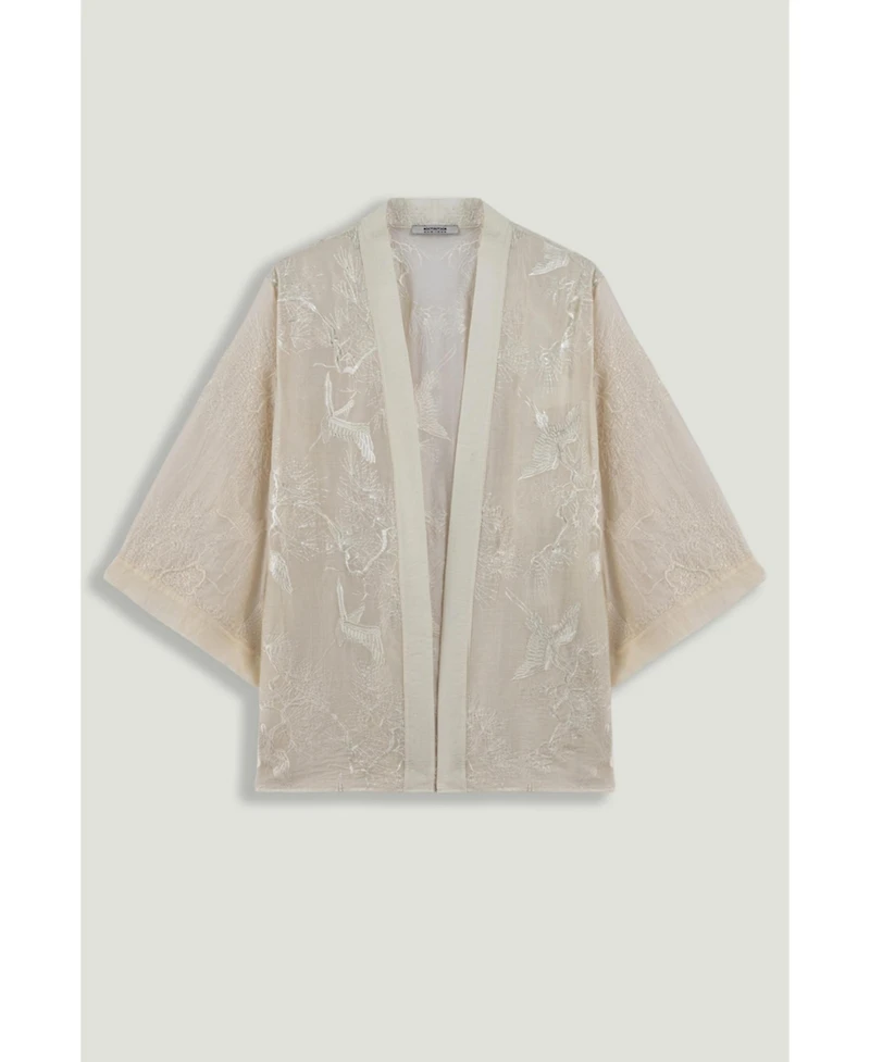 Nocturne Women's Textured Jacquard Kimono