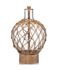 360 Lighting Coastal Table Lamps 27" Tall Set of 2 Rope and Clear Glass Jugfor Living Room Family Bedroom Nightstand